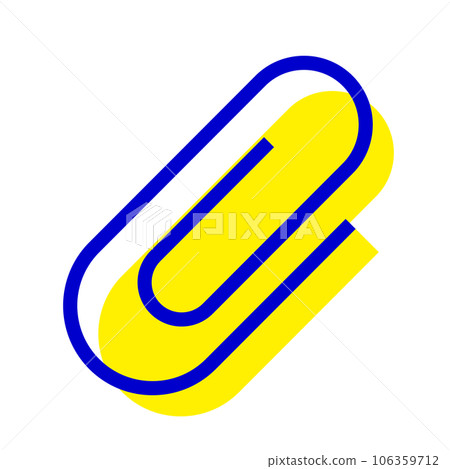 Two color style icons representing stationery, paperclip and paperclip Two color style icons representing stationery, paperclip and paperclip 106359712