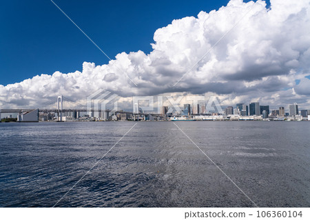 《Tokyo》Rainbow Bridge/Tokyo Bay Area in Summer Sky 《Tokyo》Rainbow Bridge/Tokyo Bay Area in Summer Sky 106360104