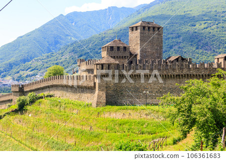 Montebello Castle in Bellinzona, Switzerland. UNESCO World Heritage Site 106361683