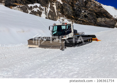 Snowcat, machine for snow removal, preparation ski trails, snow groomer Snowcat, machine for snow removal, preparation ski trails, snow groomer 106361754