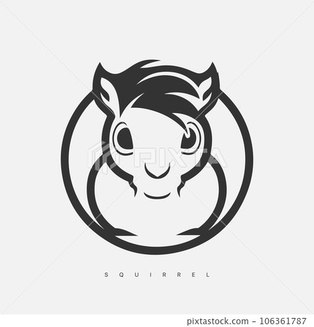 Modern abstract vector squirrel logo template 106361787