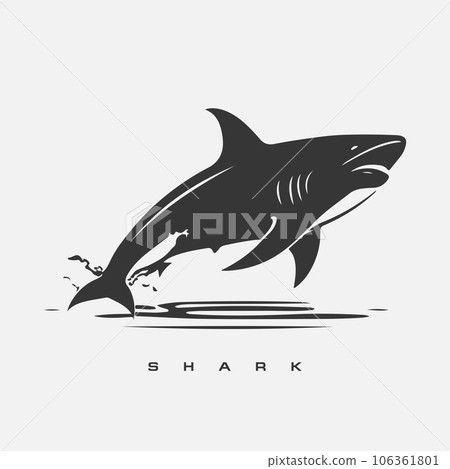 Modern vector shark logo template. 106361801