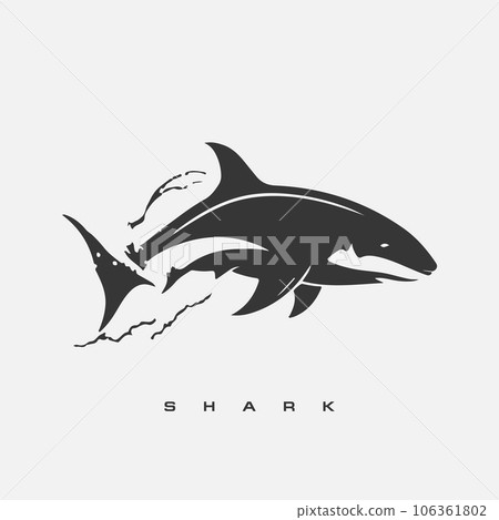 Modern vector shark logo template. 106361802