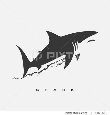 Modern vector shark logo template. 106361810