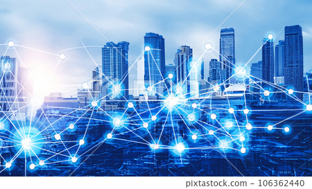 network connection between the city and internet 106362440