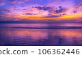 beautiful sunset on the lake 106362446