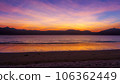 beautiful sunset on the beach and sea 106362449