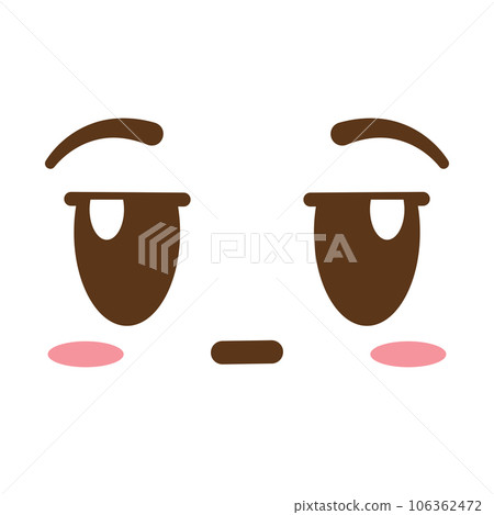 Isolated cute serious facial expression Vector Isolated cute serious facial expression Vector 106362472