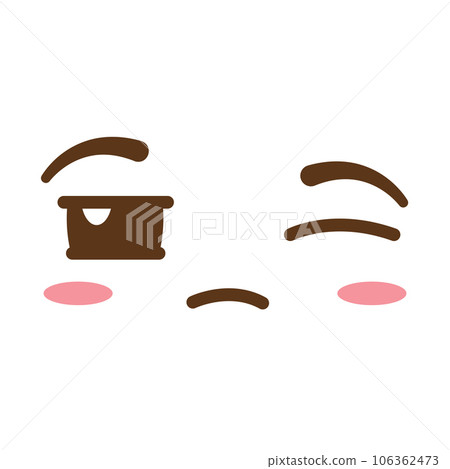 Isolated cute asleep facial expression Vector 106362473