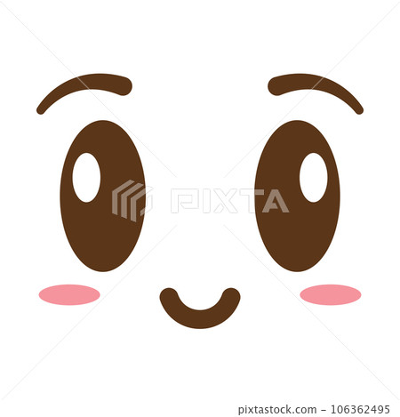Isolated cute happy facial expression Vector 106362495