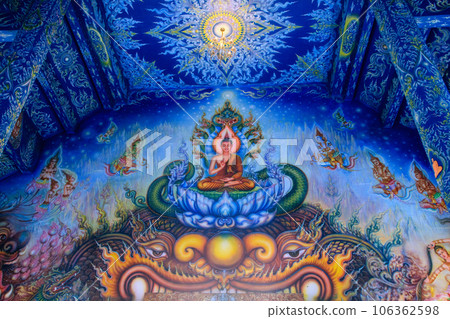 Blue Temple (Wat Rong Suea Ten) Beautiful temple in Chiang Rai province Blue Temple (Wat Rong Suea Ten) Beautiful temple in Chiang Rai province 106362598