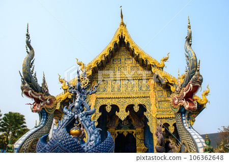 Blue Temple (Wat Rong Suea Ten) Beautiful temple in Chiang Rai province Blue Temple (Wat Rong Suea Ten) Beautiful temple in Chiang Rai province 106362648