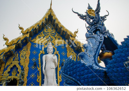 Blue Temple (Wat Rong Suea Ten) Beautiful temple in Chiang Rai province Blue Temple (Wat Rong Suea Ten) Beautiful temple in Chiang Rai province 106362652