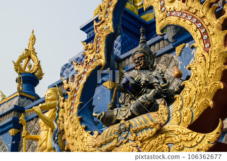 Blue Temple (Wat Rong Suea Ten) Beautiful temple in Chiang Rai province Blue Temple (Wat Rong Suea Ten) Beautiful temple in Chiang Rai province 106362677
