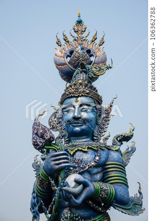 Blue Temple (Wat Rong Suea Ten) Beautiful temple in Chiang Rai province Blue Temple (Wat Rong Suea Ten) Beautiful temple in Chiang Rai province 106362788