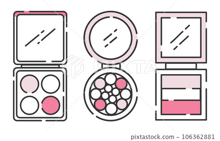 Set of make up icons Fashion icon Vector 106362881