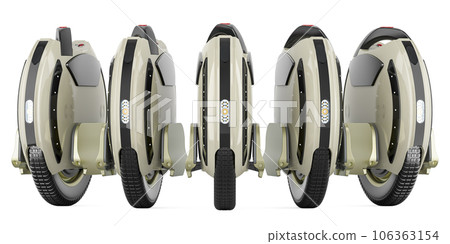 Electric unicycles, 3D rendering 106363154