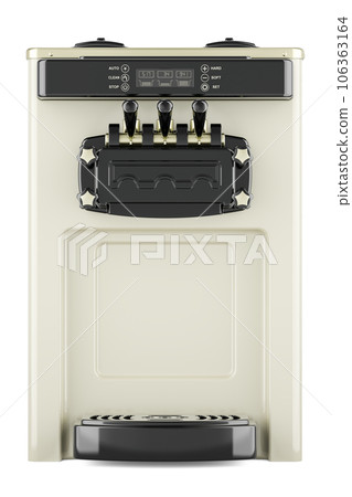 Commercial ice cream machine, front view. 3D rendering 106363164