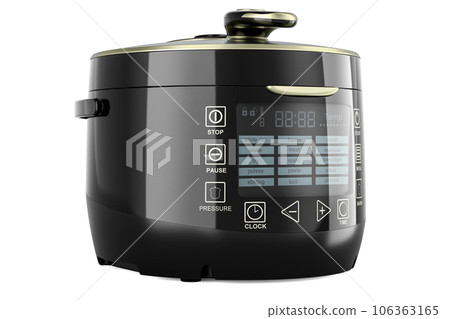 Automatic Multicooker, black color. 3D rendering 106363165