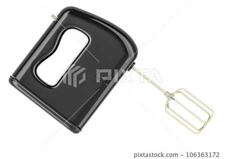 Black kitchen mixer, 3D rendering Black kitchen mixer, 3D rendering 106363172