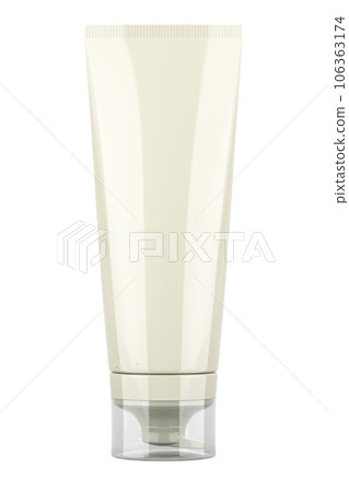 Cream tube, cosmetic skincare product blank plastic package mockup, 3D rendering 106363174