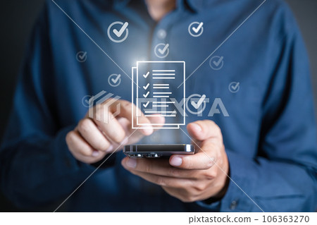 Business document paper icon, Document Management System, DMS. 106363270