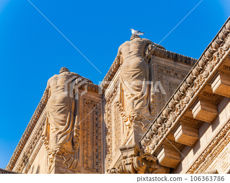 Close up shot of sculpture in Palace of Fine Arts Close up shot of sculpture in Palace of Fine Arts 106363786