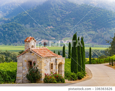 Close up shot of a stone chapel 106363826