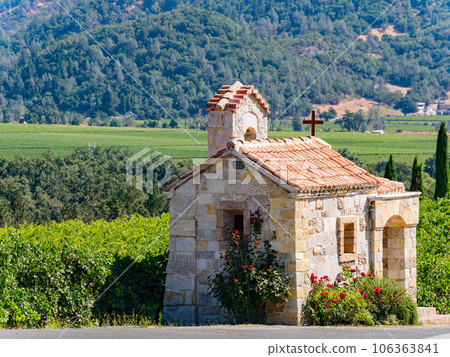 Close up shot of a stone chapel 106363841