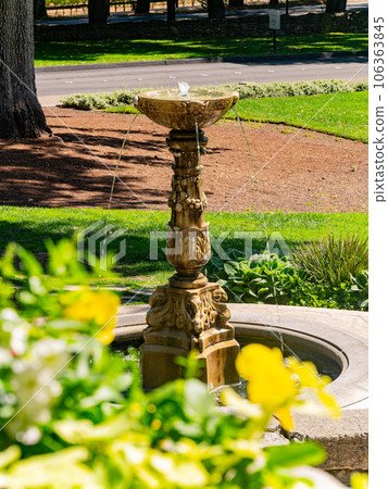 Close up shot of a water fountain in a winery 106363845