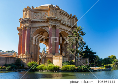 Sunny exterior view of the Palace of Fine Arts Sunny exterior view of the Palace of Fine Arts 106364343