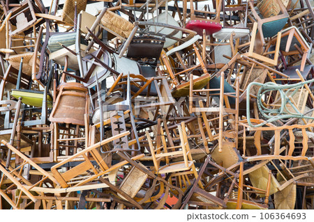 stack of chairs 106364693