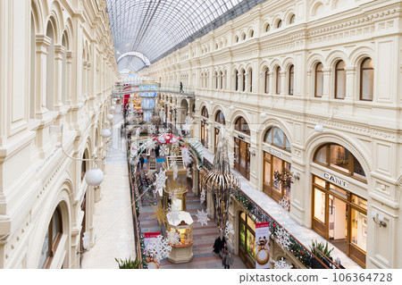 Interior of a shopping mall in Moscow Interior of a shopping mall in Moscow 106364728