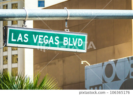 Las Vegas blvd Boulevard street and road sign Las Vegas blvd Boulevard street and road sign 106365176