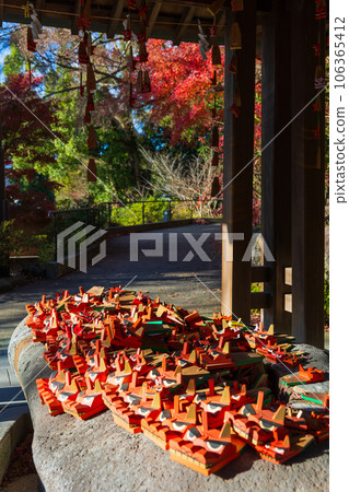 鎌倉，深秋的古都，秋色的鎌倉宮（Otogu），chozuya 的獅子頭守衛 106365412