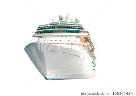 Cruise ship isolated on white background, ocean liner 106365424