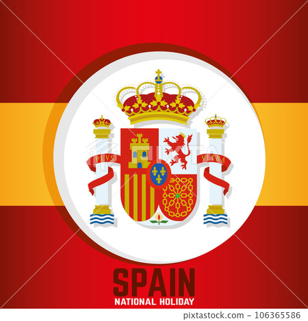Spain background with its flag and shield Vector Spain background with its flag and shield Vector 106365586