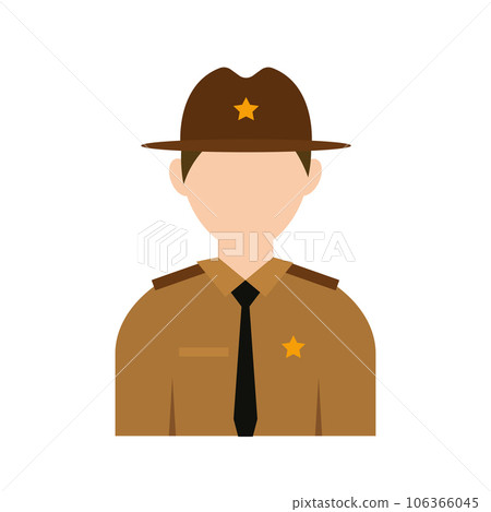 Isolated abstract colored male forest ranger character Vector Isolated abstract colored male forest ranger character Vector 106366045