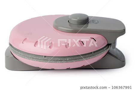 Electric waffle maker machine isolated on white 106367991