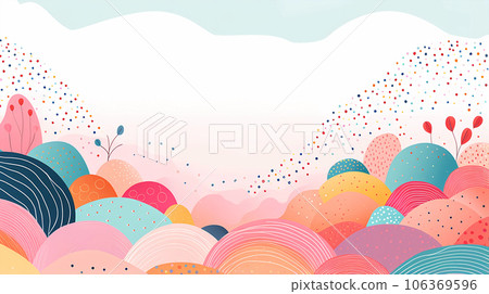 手绘卡通清新漂亮的花草风景艺术感背景图案 手绘卡通清新漂亮的花草风景艺术感背景图案 106369596