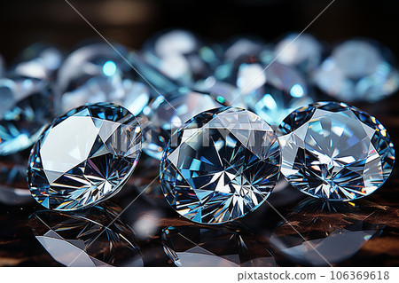 閃閃發光的鑽石特寫“AI生成圖像” 閃閃發光的鑽石特寫“AI生成圖像” 106369618