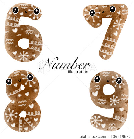 Illustration set of numbers Illustration set of numbers 106369682