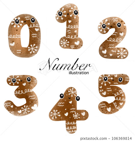 Illustration set of numbers Illustration set of numbers 106369814