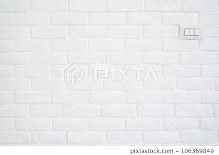 white brick wall texture background, interior design 106369849