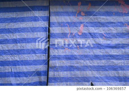 blue stripe dirty plastic texture background for construction industry area blue stripe dirty plastic texture background for construction industry area 106369857