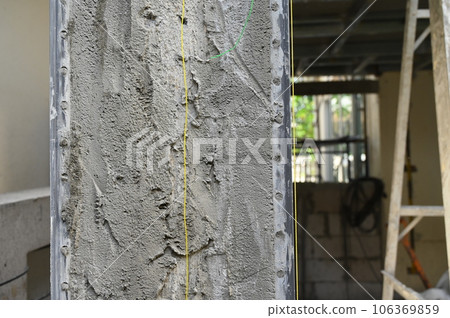 construction site industry with cement pole, interior design construction site industry with cement pole, interior design 106369859