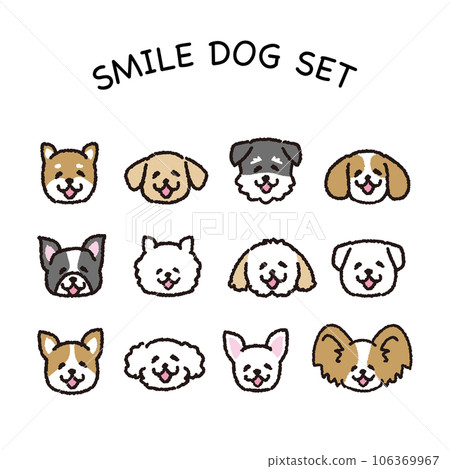 Various kinds of dog smile icons Various kinds of dog smile icons 106369967