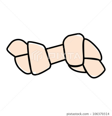 Isolated colored dog bone toy icon Vector 106370314