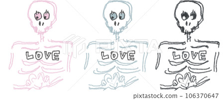 Hand-drawn skeleton-kun in different colors Hand-drawn skeleton-kun in different colors 106370647