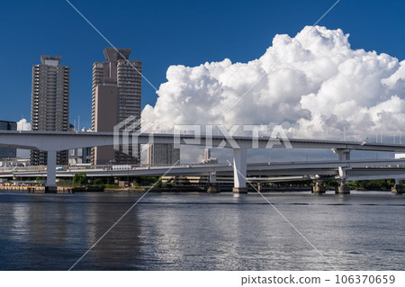 “東京”東京灣地區夏季天空中的東京城市景觀 “東京”東京灣地區夏季天空中的東京城市景觀 106370659